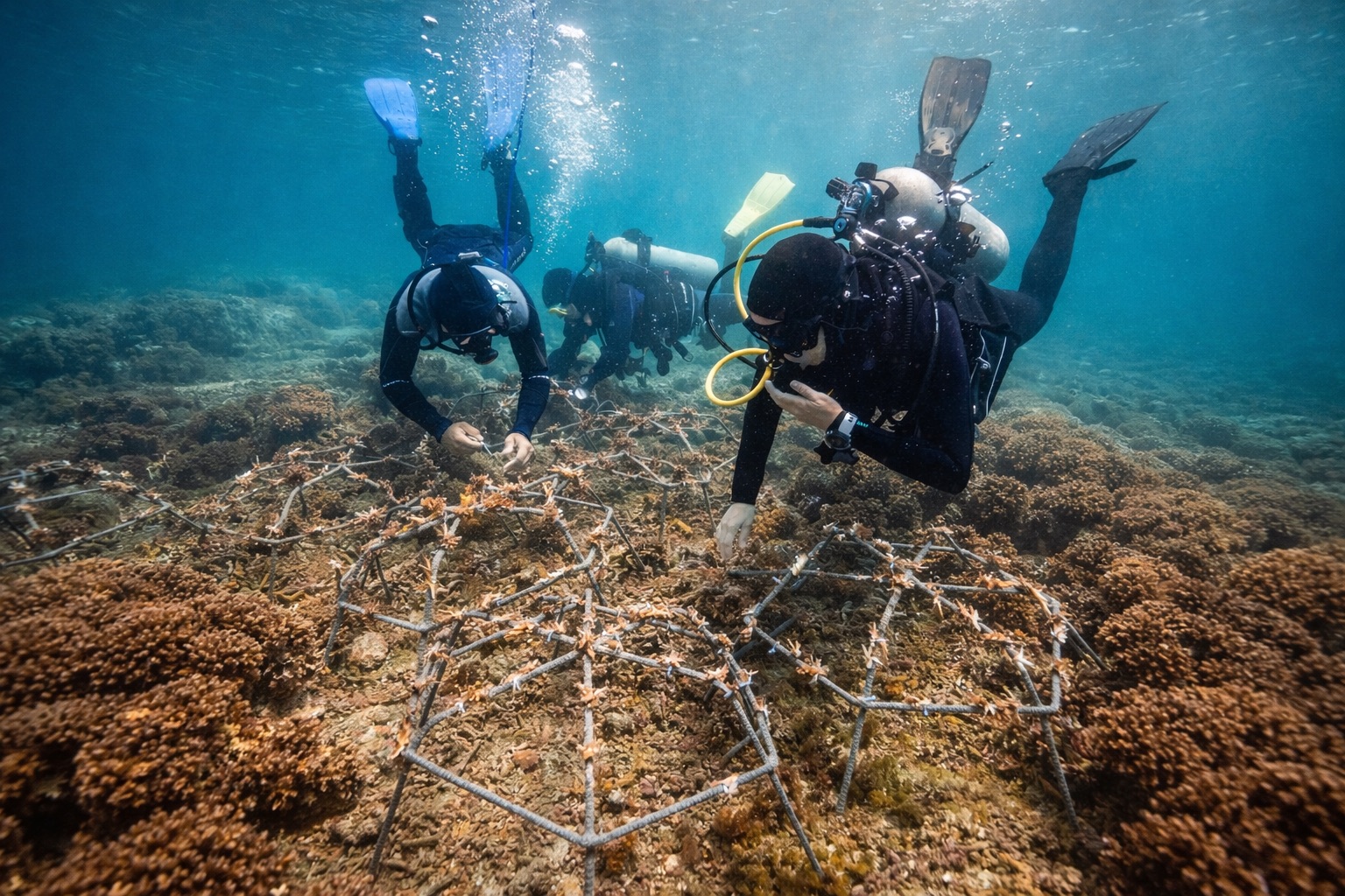 Voluntarios limpiando la playa