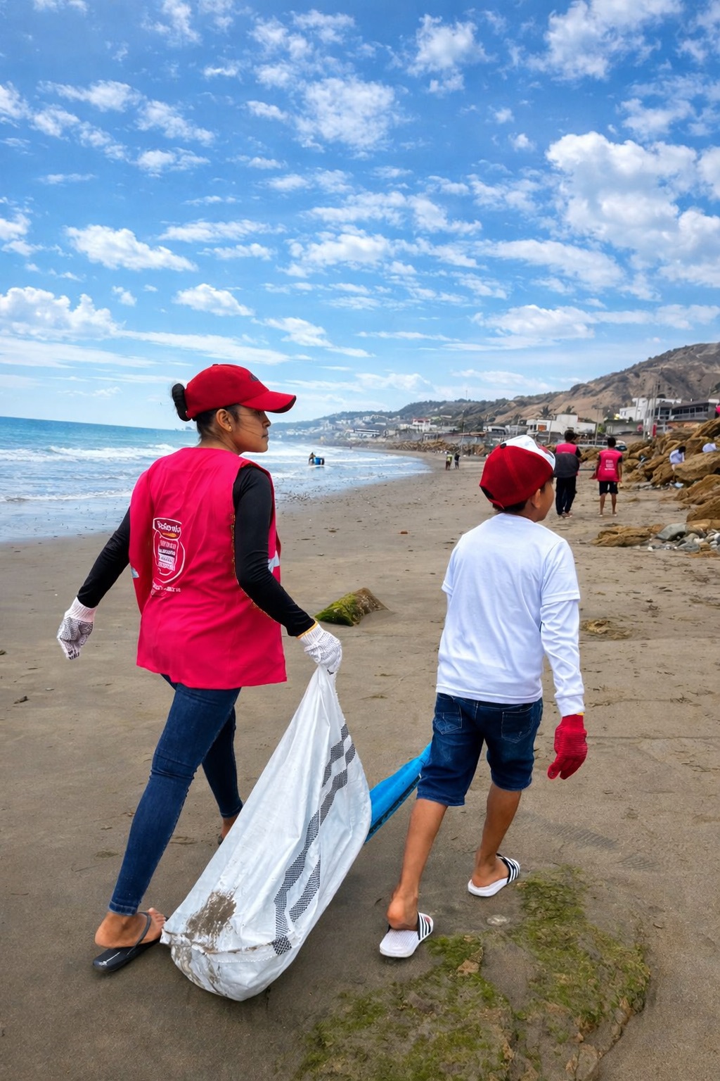 Playa limpia tras la actividad de Ecoplayas