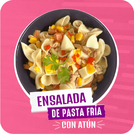 Ensalada de pasta fría con atún