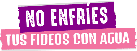 No enfríes tus fideos con agua