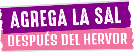 Agregar la sal después del hervor