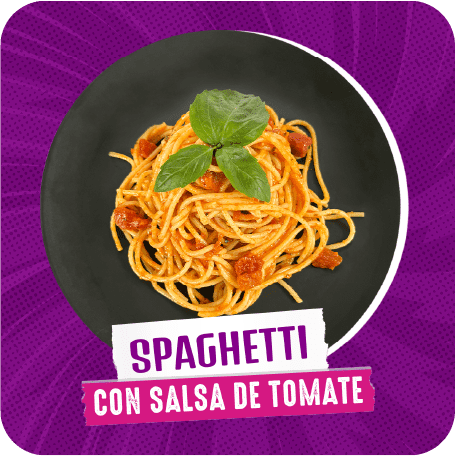Spaghetti con salsa de tomate