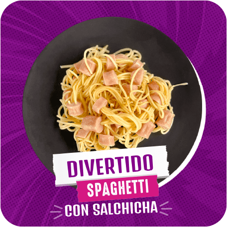 Divertido Spaghetti con salchicha