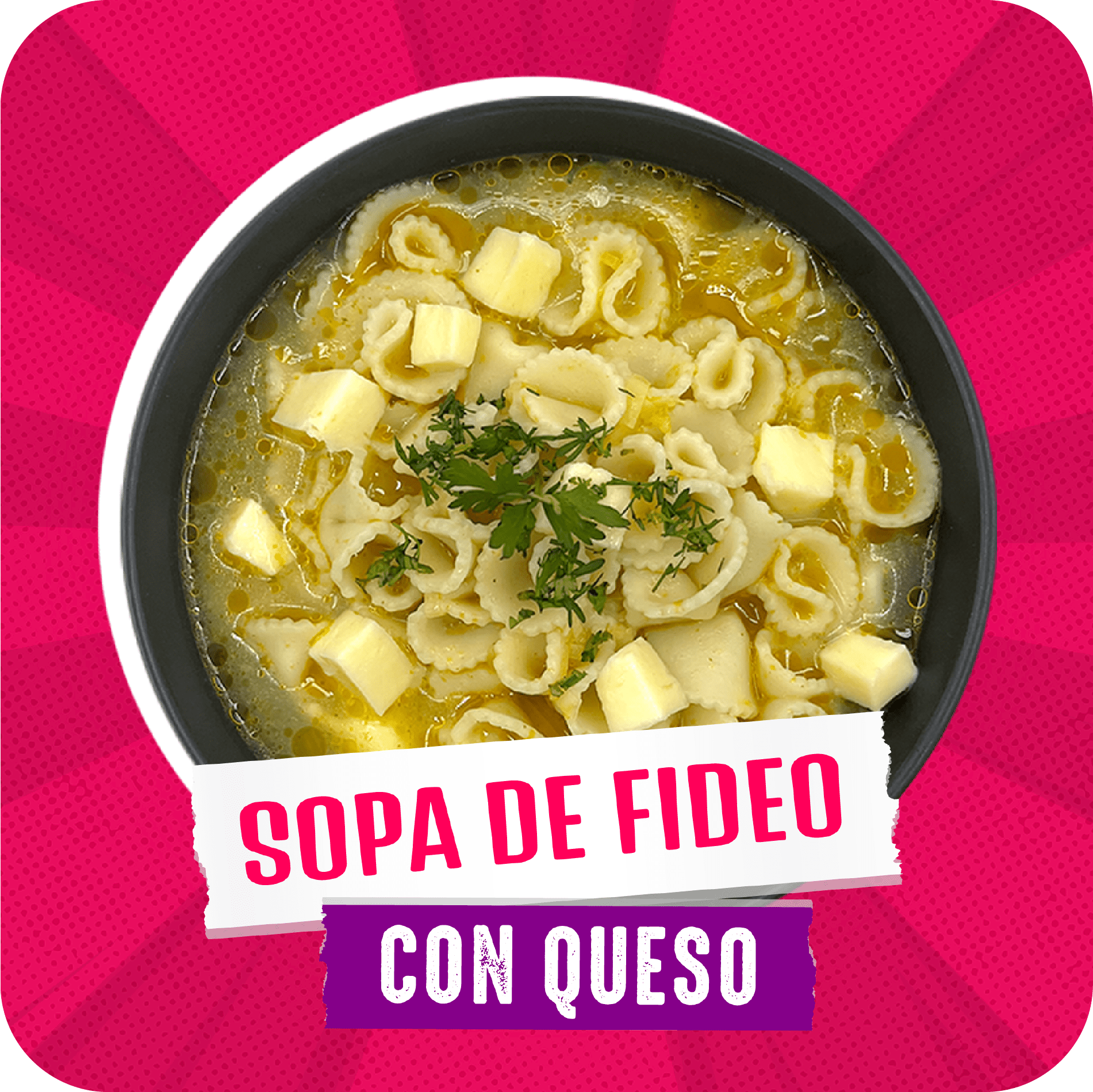 Sopa de fideo con queso