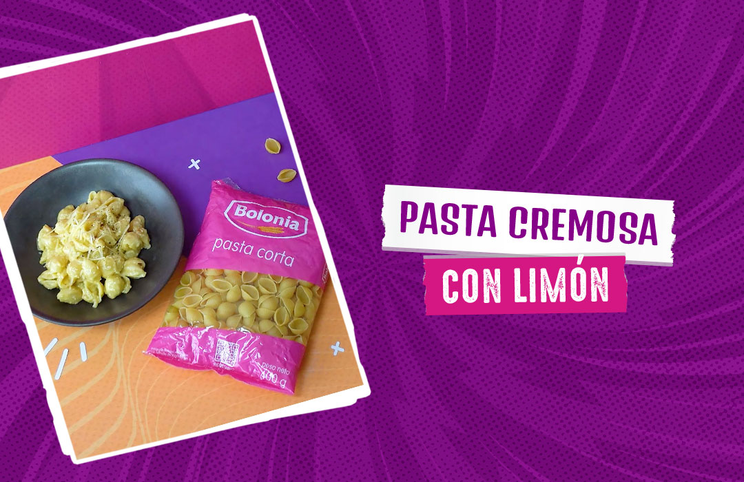 Pasta cremosa con limón