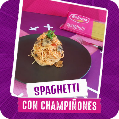 Spaghetti con champiñones