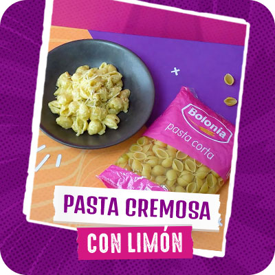 Pasta cremosa con limón