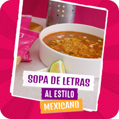 Sopa de letras al estilo mexicano