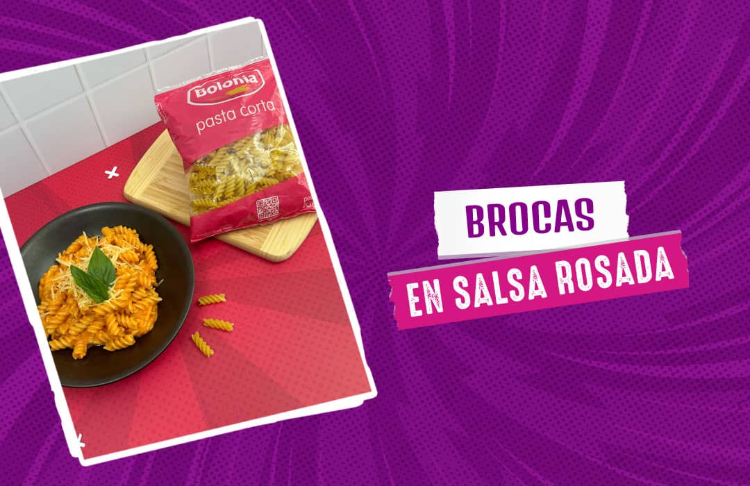 Brocas en salsa rosada