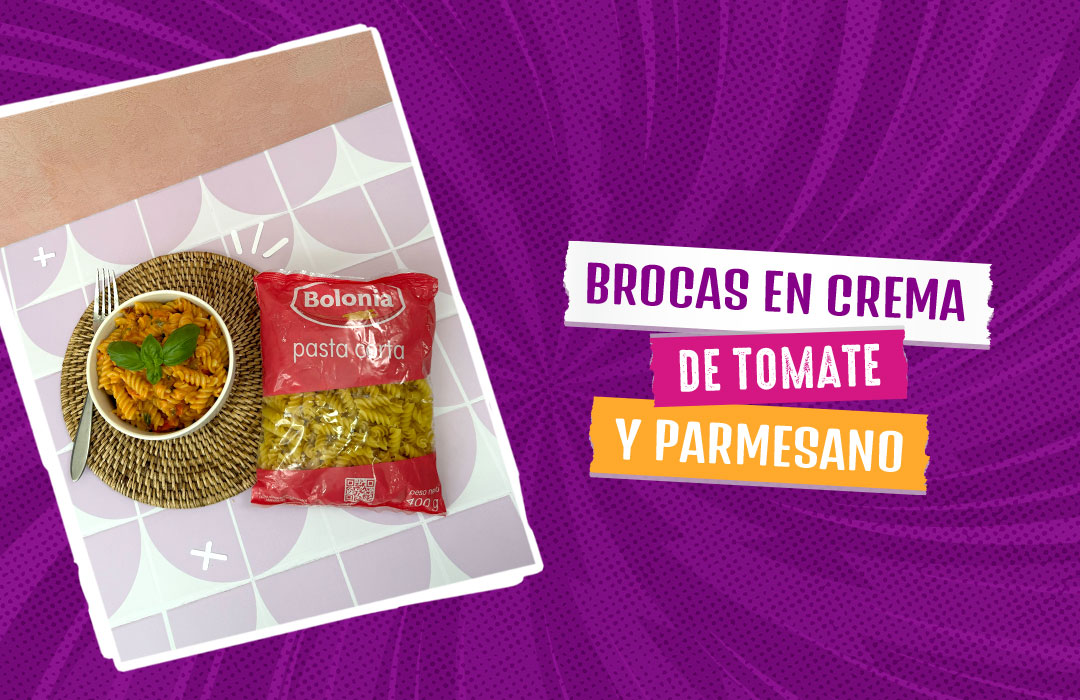 Brocas en crema de tomate y parmesano