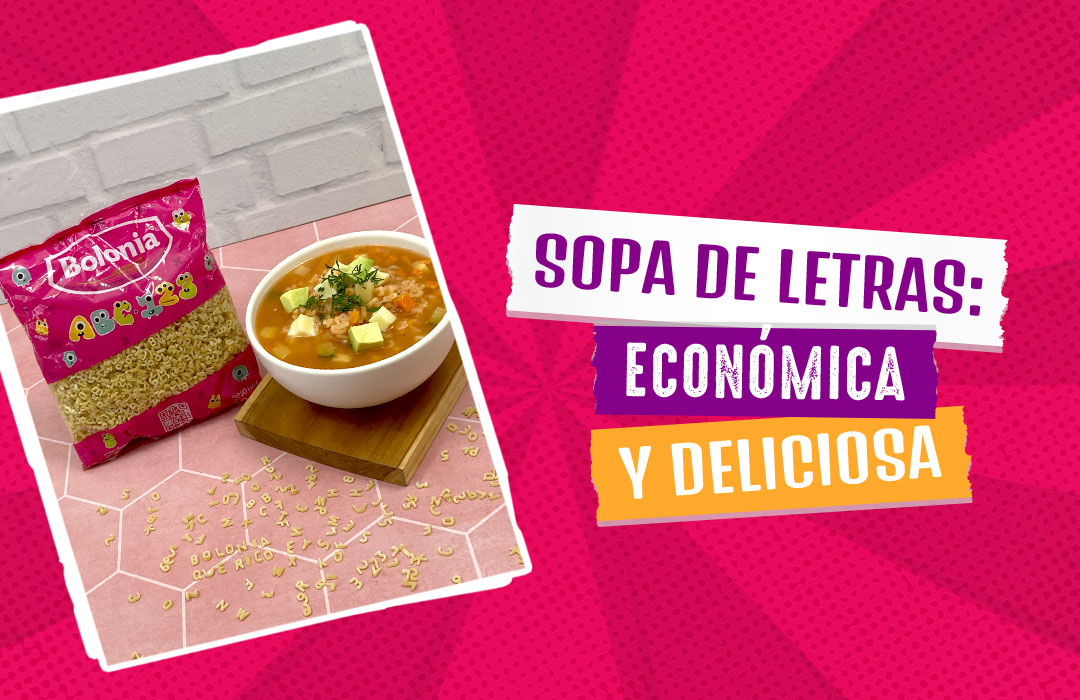 Sopa de letras: económica y deliciosa