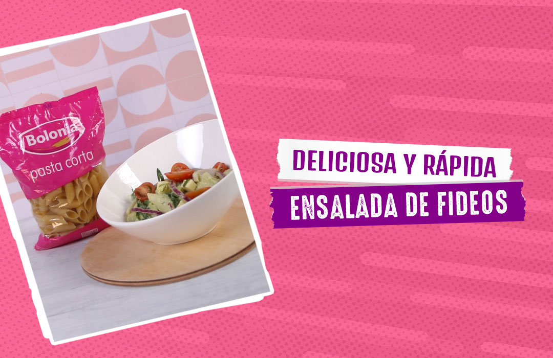 Deliciosa y rápida ensalada de fideos