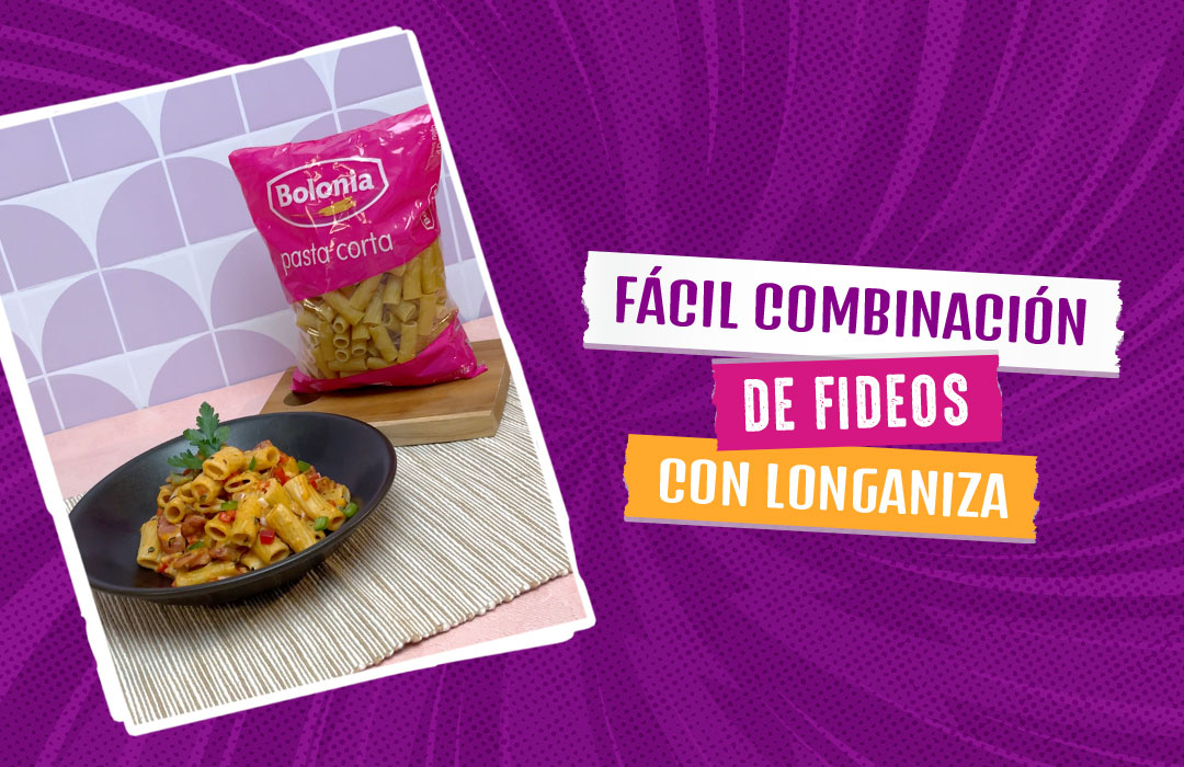 Fácil combinación de fideos con longaniza
