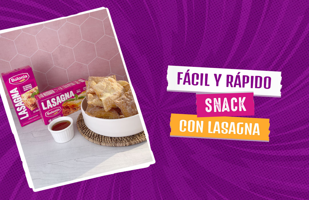 Fácil y rápido snack con lasagna